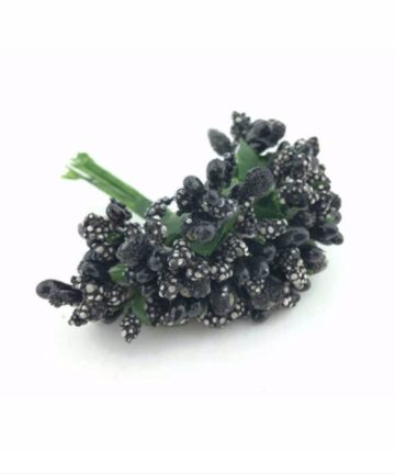 Künstliche Blume Knopsen schwarz